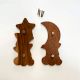 Handcrafted Acacia Wood Star Moon Cupboard Handles Set